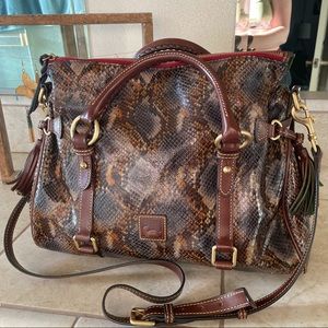 Dooney & Bourke Large Snake Skin Crossbody Purse
